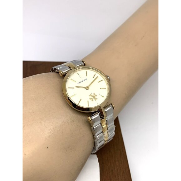 Tory Burch Women\'s Watch TBW2044 Quartz Cream Dial Two Tone Stainless Steel 30mm main image 9